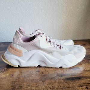 Sorel Womens Kinetic RNEGD Float Platform Sneakers Size  11 White Pink Gum Sole.